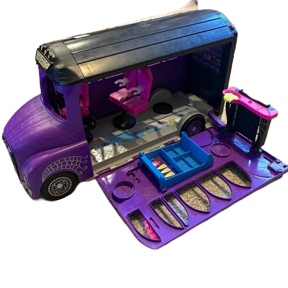 Purple Kids Toy Bus with Accessories